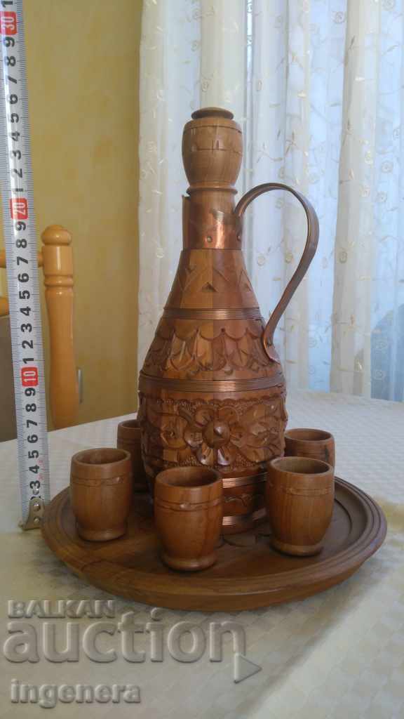 Woodcarving, bottle of glasses, gift, handmade, souvenir - 5 Woodcarving, bottle of glasses, gift, handmade, souvenir - 5