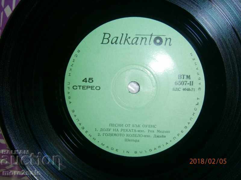 Livrarea CANTECE DIN BUCK Owens - o mică placă - BALKANTON - BTM 6507 Livrarea CANTECE DIN BUCK Owens - o mică placă - BALKANTON - BTM 6507
