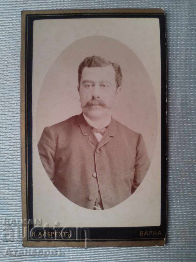 Fotografie imagine carton Carlo Albrecht Varna portret al unui om