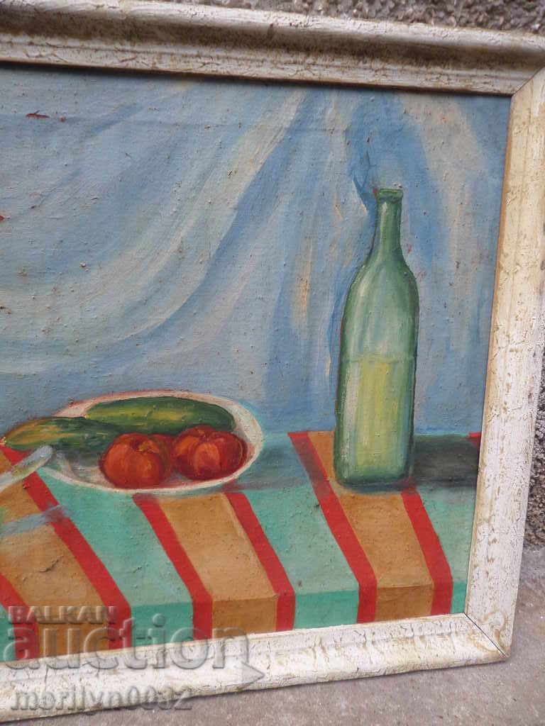 Auction Picture in a frame still life mid 20th century painting 79/62cm Auction Picture in a frame still life mid 20th century painting 79/62cm