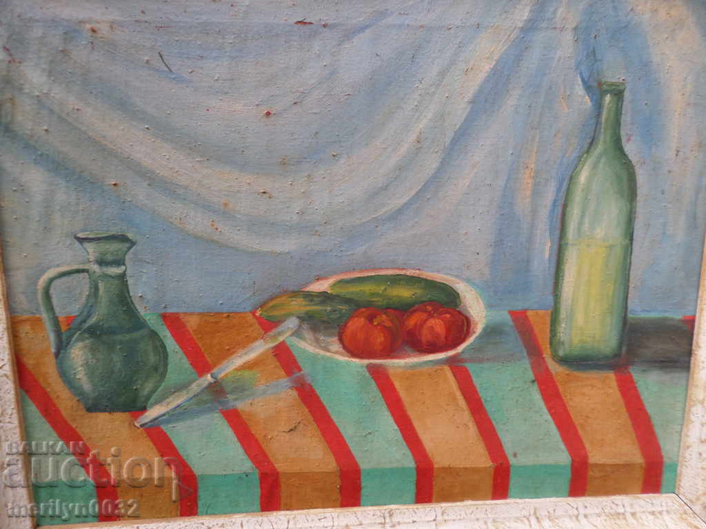 Delivery of Picture in a frame still life mid 20th century painting 79/62cm Delivery of Picture in a frame still life mid 20th century painting 79/62cm