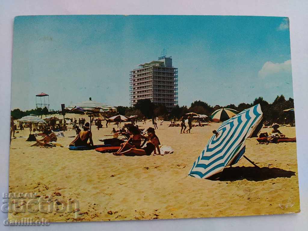 * $ * Υ * $ * παλιά κάρτα Nessebar Sunny Beach BEACH * $ * Υ * $ *
