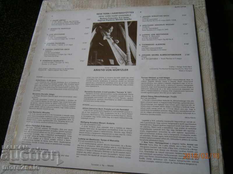 NEW YORK HARP ENSEMBLE - HUGAROTON LARGE PLATE with price 10.00 BGN | € 5.11 NEW YORK HARP ENSEMBLE - HUGAROTON LARGE PLATE with price 10.00 BGN | € 5.11