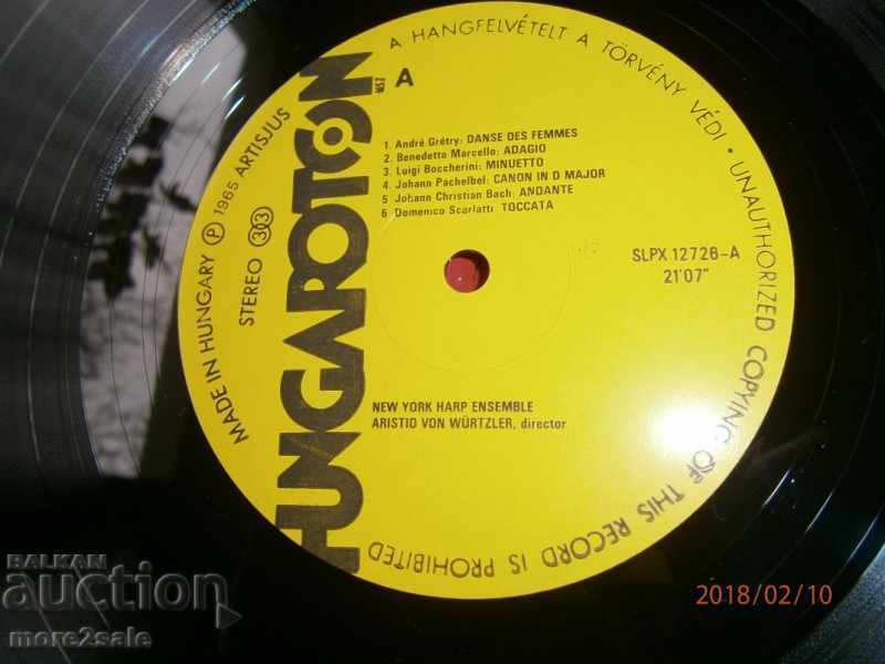 NEW YORK HARP ENSEMBLE - HUGAROTON LARGE PLATE - 5 NEW YORK HARP ENSEMBLE - HUGAROTON LARGE PLATE - 5