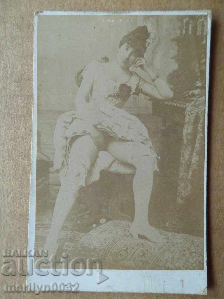 Φωτογραφία από χαρτόνι Erotica τέλη του 19ου ο παππούς meratsi