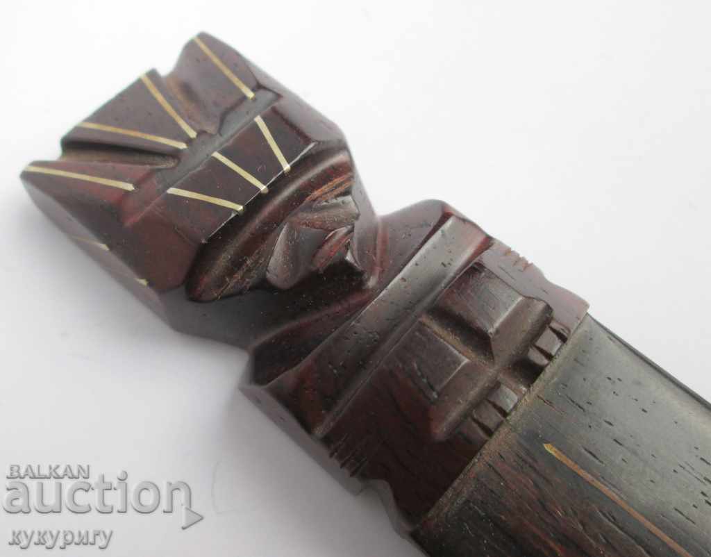 Wooden blade with letters Aztec figure mask decoration - 6 Wooden blade with letters Aztec figure mask decoration - 6