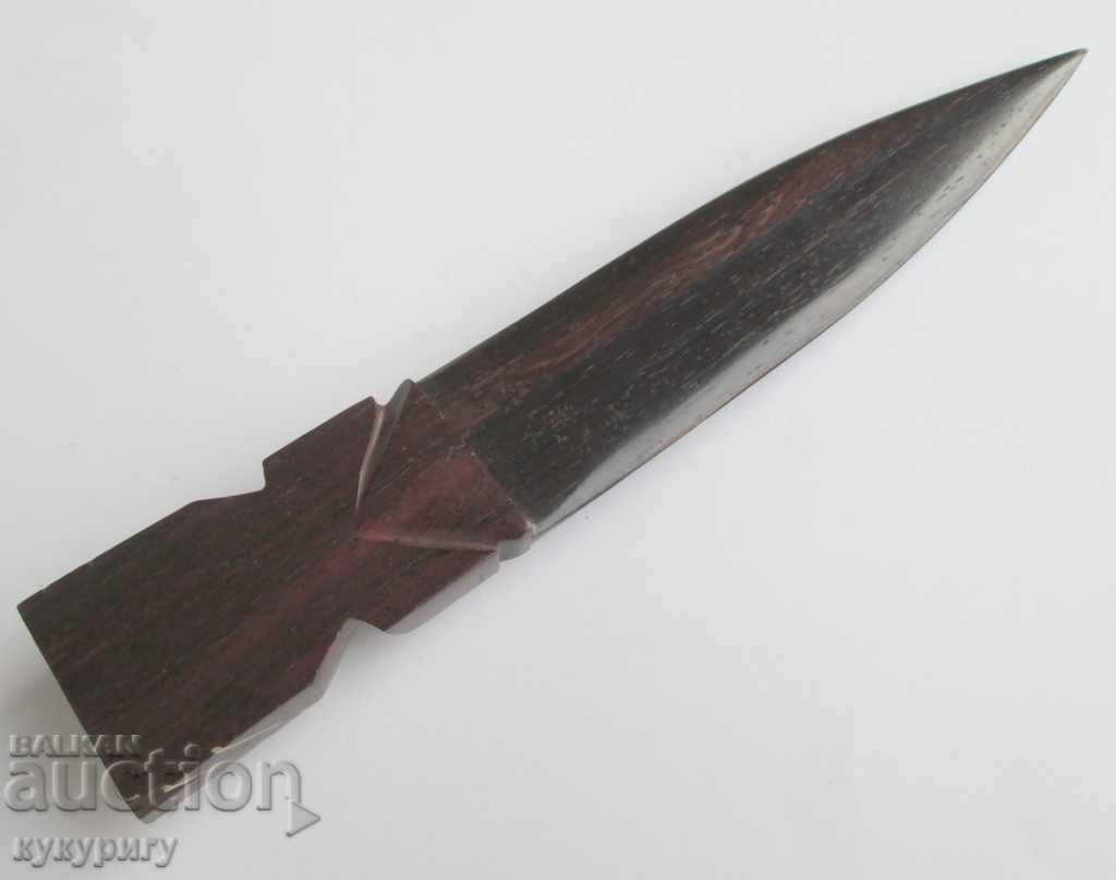 Wooden blade with letters Aztec figure mask decoration - 7 Wooden blade with letters Aztec figure mask decoration - 7