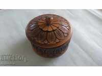 Jewelry box, candy dish, wood carving