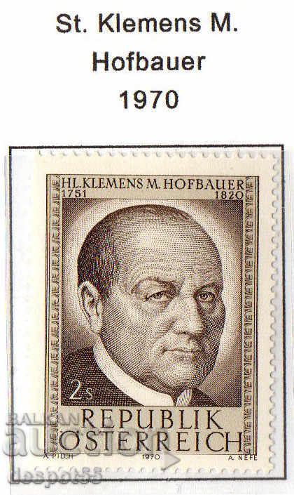 1970. Η Αυστρία. Στ Clemens Hofbauer, προστάτης της Βιέννης.