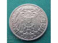 Γερμανία Reich 25 pfennig 1911 G Σπάνιες