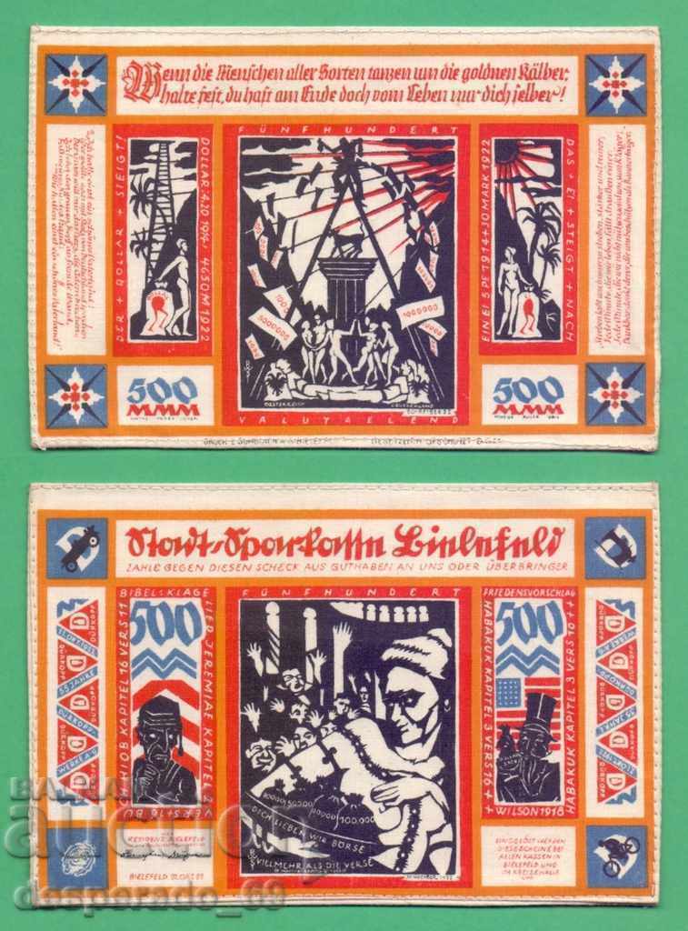(Bielefeld) 500 marks 1922 UNC (cloth)