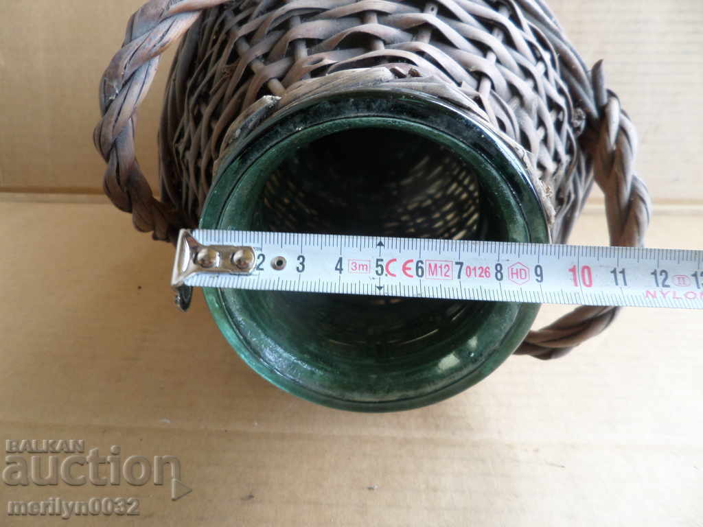 Old rattan jar with a whip wicker bottle - 6 Old rattan jar with a whip wicker bottle - 6