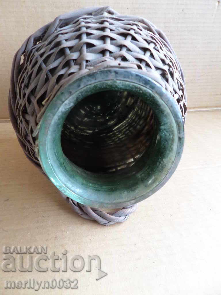 Old rattan jar with a whip wicker bottle with price 53.00 BGN | € 27.10 Old rattan jar with a whip wicker bottle with price 53.00 BGN | € 27.10