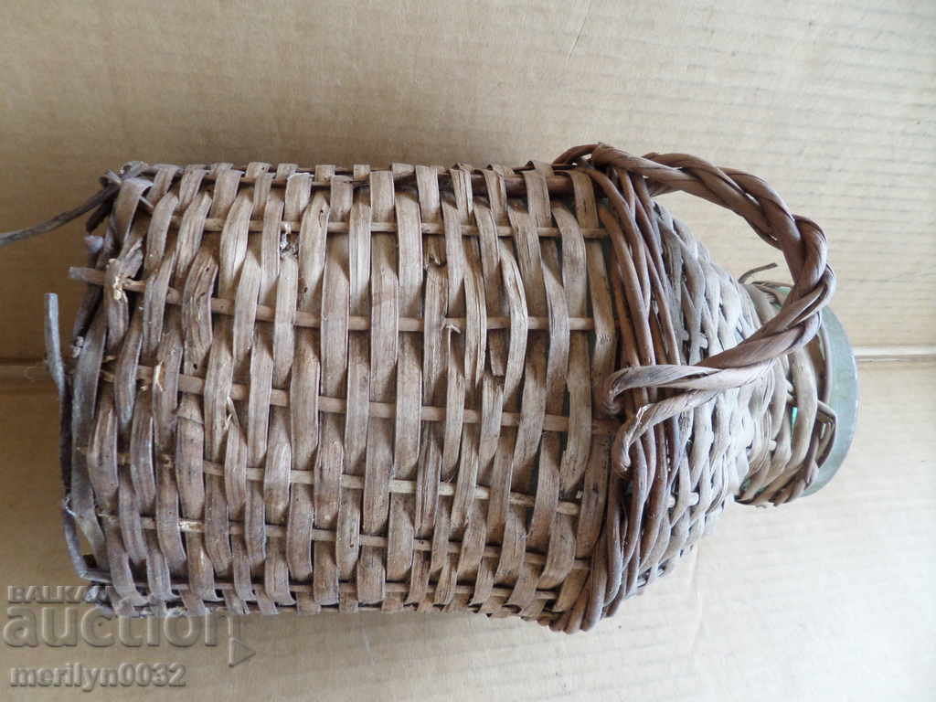 Old rattan jar with a whip wicker bottle - 5 Old rattan jar with a whip wicker bottle - 5
