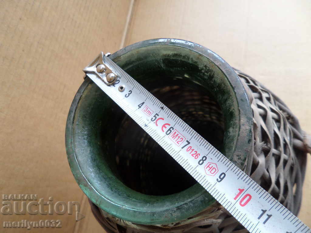 Old rattan jar with a whip wicker bottle - 6 Old rattan jar with a whip wicker bottle - 6