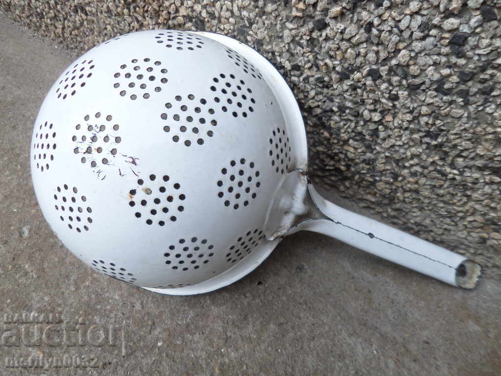 Delivery of Old enameled colander, court with enamel injured by the People's Republic of Bulgaria
