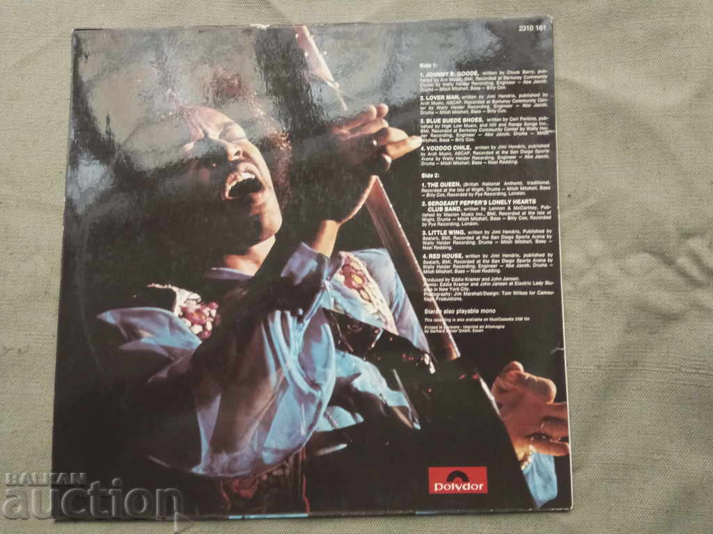 Auction  Jimi Hendrix In The West