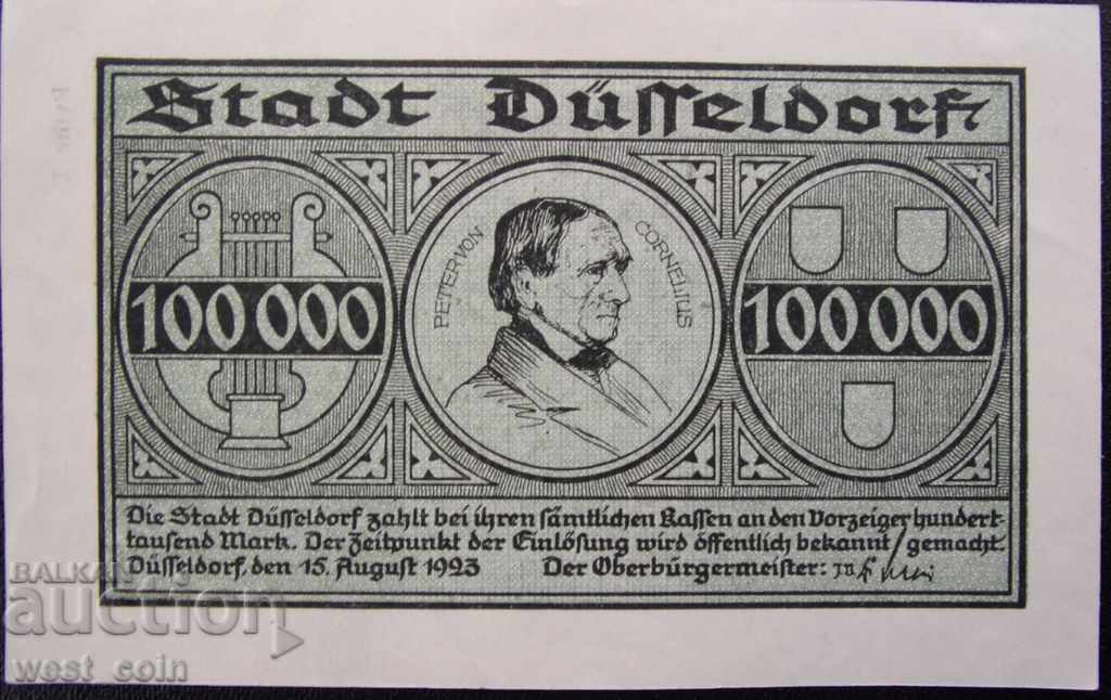 Germania 100 000 1923 UNC Timbre rare