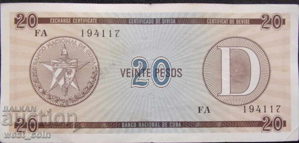 cub Moneda 20 Peso 1985 Rare