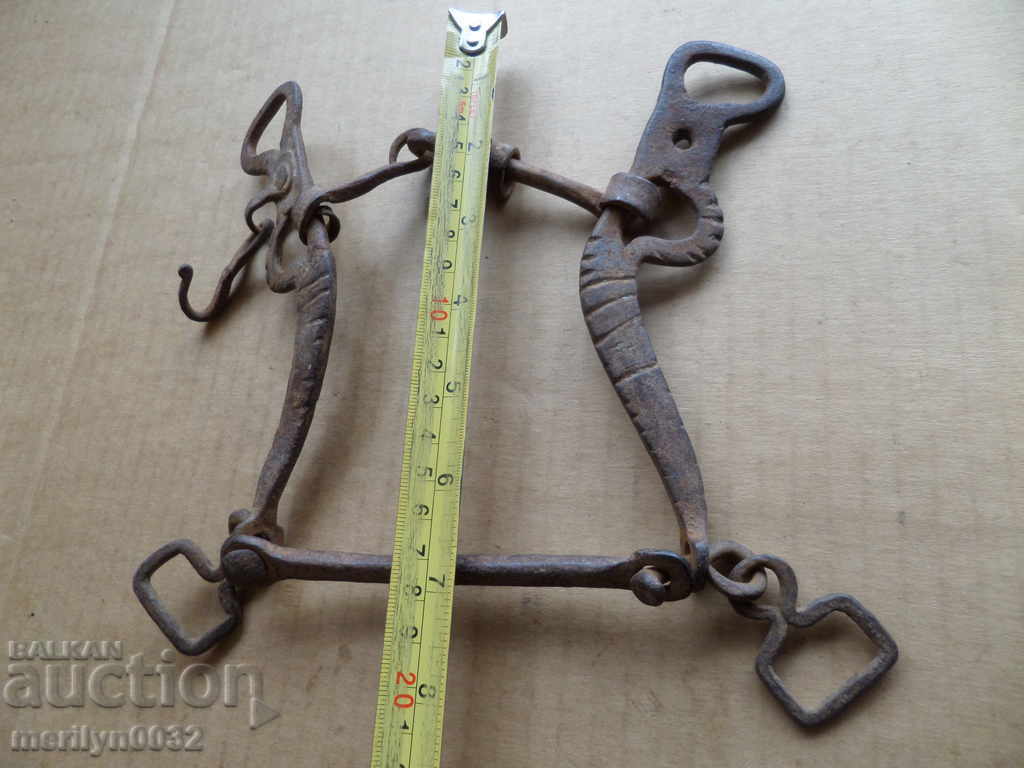 Auction Ottoman hand forged bridle, wrought iron, cavalry Auction Ottoman hand forged bridle, wrought iron, cavalry