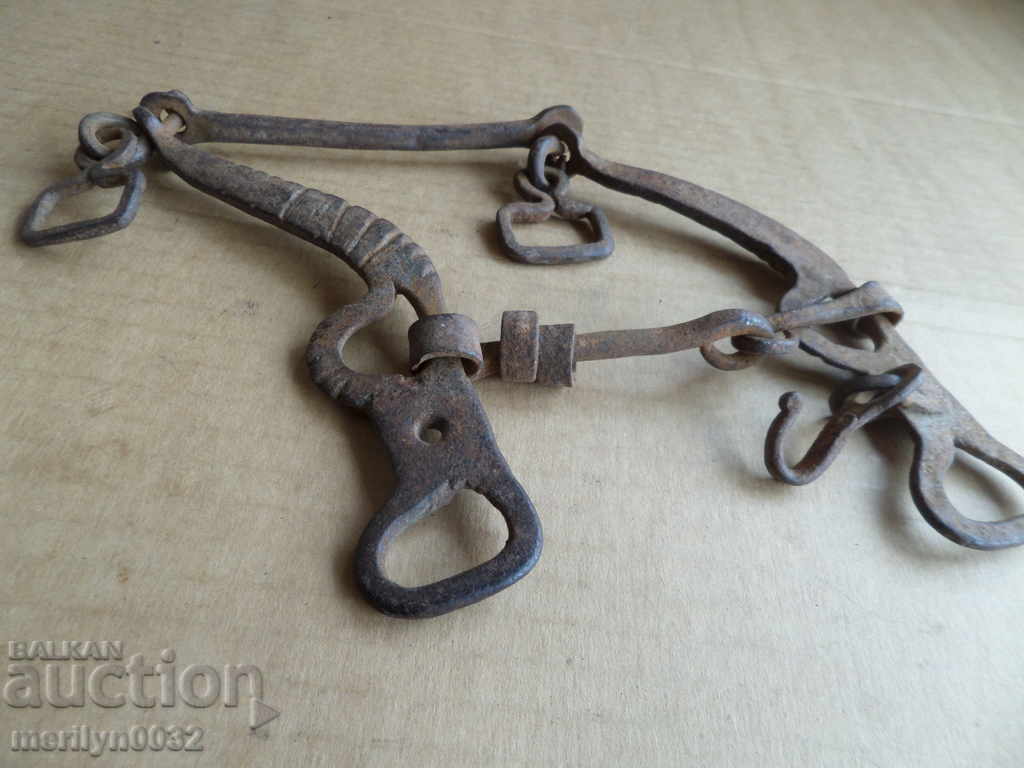 Ottoman hand forged bridle, wrought iron, cavalry - 6 Ottoman hand forged bridle, wrought iron, cavalry - 6