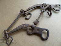 Ottoman hand forged bridle, wrought iron, cavalry
