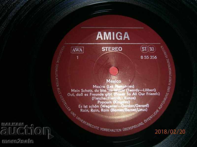 Delivery of MEXICO - BIG PLATE - AMIGA - 8 55 356 Delivery of MEXICO - BIG PLATE - AMIGA - 8 55 356