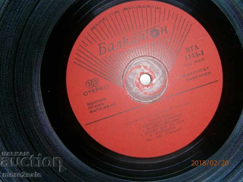 Delivery of TRIO SYNCHRON - Plate - Songs of the Balkan Peoples VTA 1743 Delivery of TRIO SYNCHRON - Plate - Songs of the Balkan Peoples VTA 1743