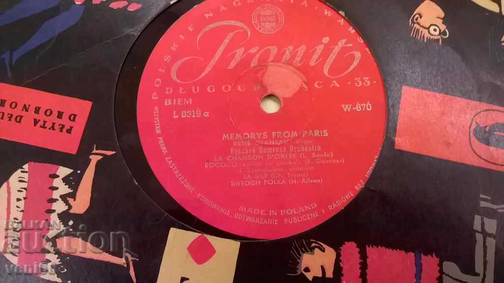 Auction Gramophone plate - medium format Auction Gramophone plate - medium format