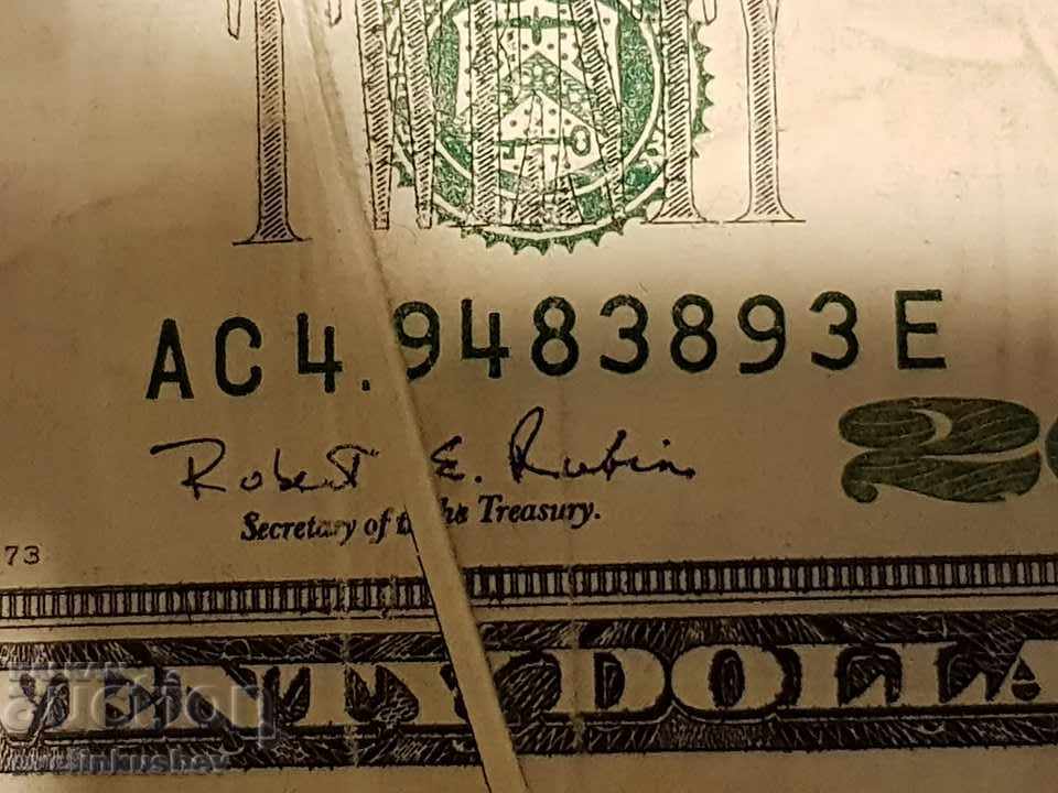A very rare $20 bill with a printing defect with price 15500.00 BGN | € 7925.02 A very rare $20 bill with a printing defect with price 15500.00 BGN | € 7925.02