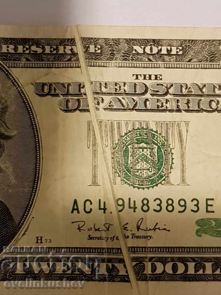 Auction A very rare $20 bill with a printing defect Auction A very rare $20 bill with a printing defect