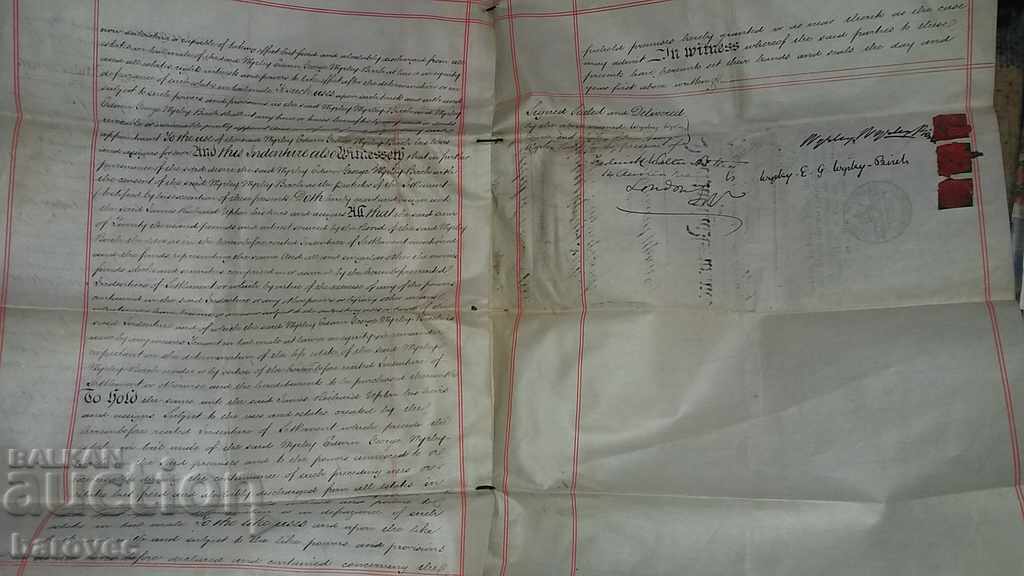 Very old document - 1888. Stamps, seals - 6 Very old document - 1888. Stamps, seals - 6