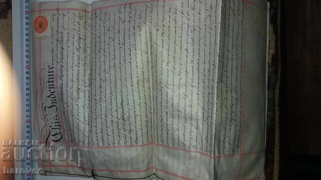 Very old document - 1888. Stamps, seals Very old document - 1888. Stamps, seals