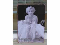 Metal Plaque Film Marilyn Monroe Hollywood black and white icon