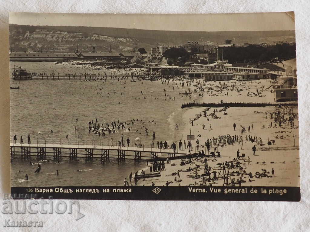 Varna vedere panoramică la plaja 1929 K 133