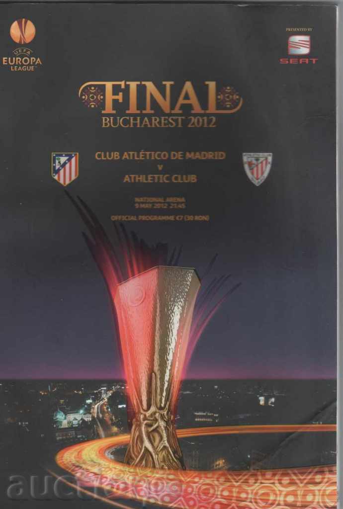 Football program Athletic-Athletic B Europa League final 2012 Football program Athletic-Athletic B Europa League final 2012