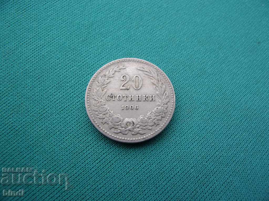 Licitație Bulgaria 20 stotinki 1906 BZTS necurățate și netratate