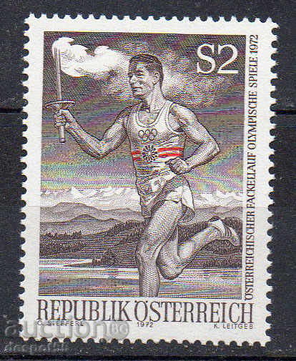 1972. Австрия. Олимпийската щафета на австрийска територия.