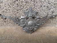 Decoration panel from embossed cast iron late 19th century bas-relief