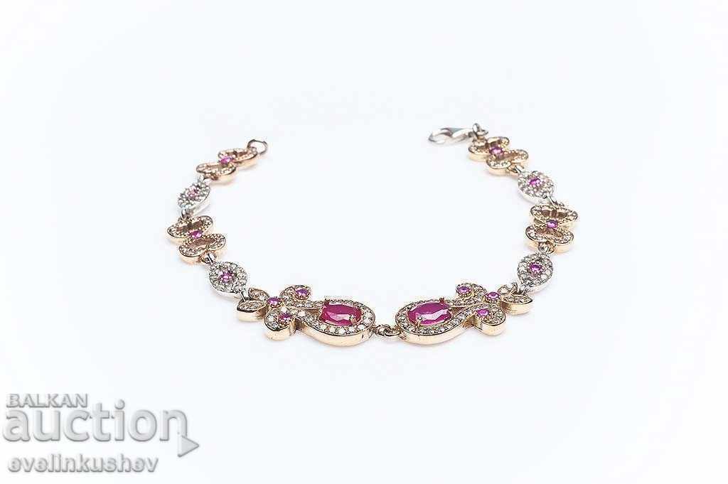 Доставка на Сребърен комплект с циркониеви кристали КН-0205000280