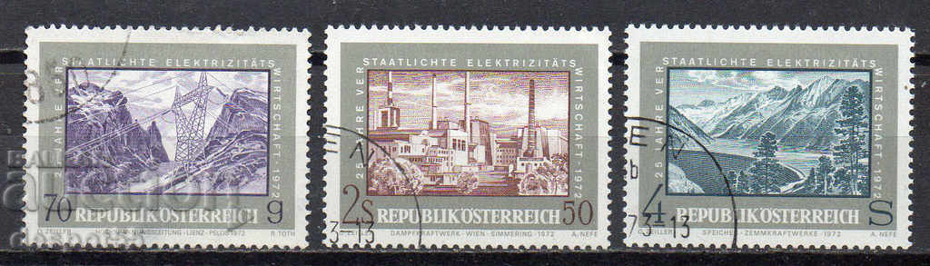 1972. Austria. 25 years of nationalization of electric power.