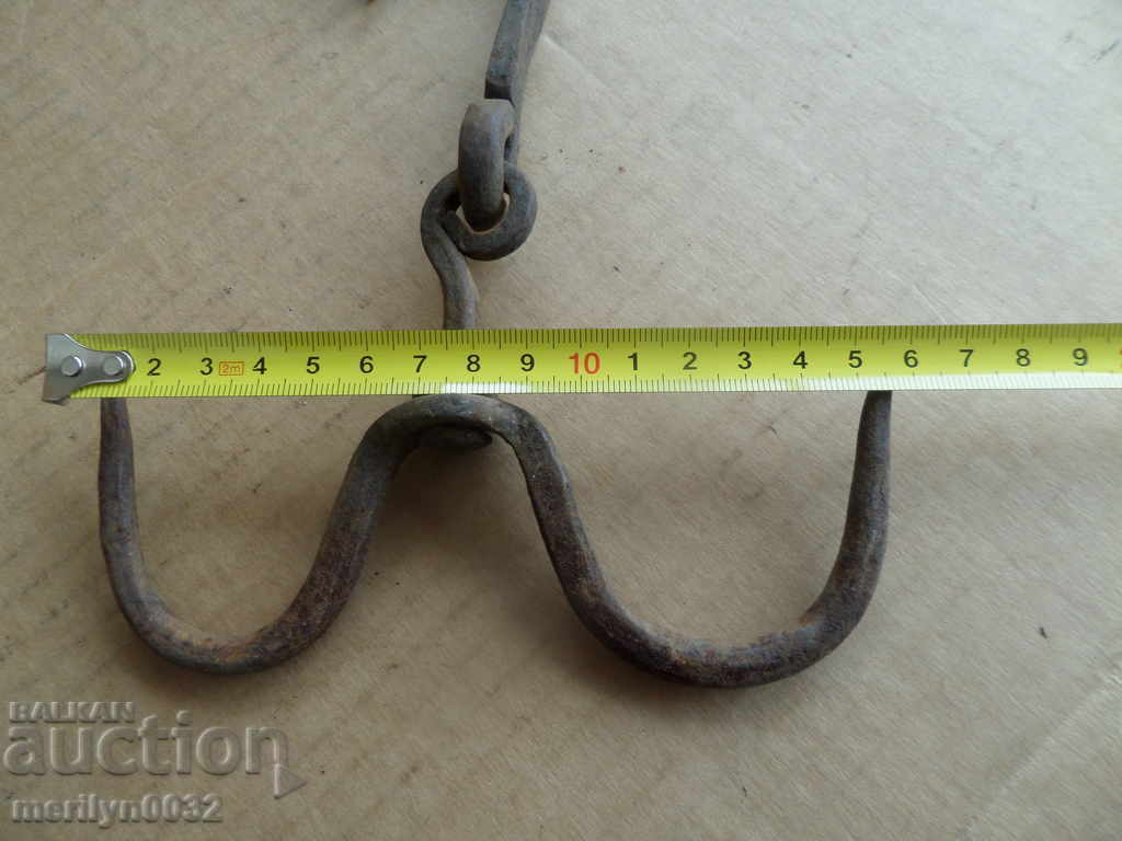 Auction Old forged scraping hook, crochet, anchor forged iron Auction Old forged scraping hook, crochet, anchor forged iron