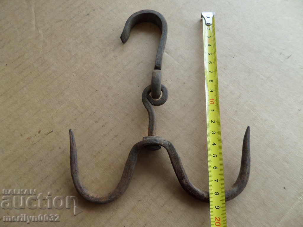 Delivery of Old forged scraping hook, crochet, anchor forged iron Delivery of Old forged scraping hook, crochet, anchor forged iron