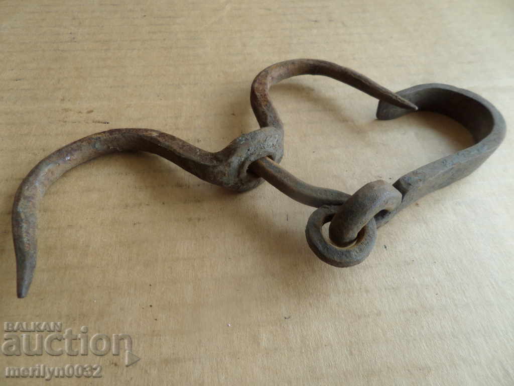 Old forged scraping hook, crochet, anchor forged iron - 5 Old forged scraping hook, crochet, anchor forged iron - 5