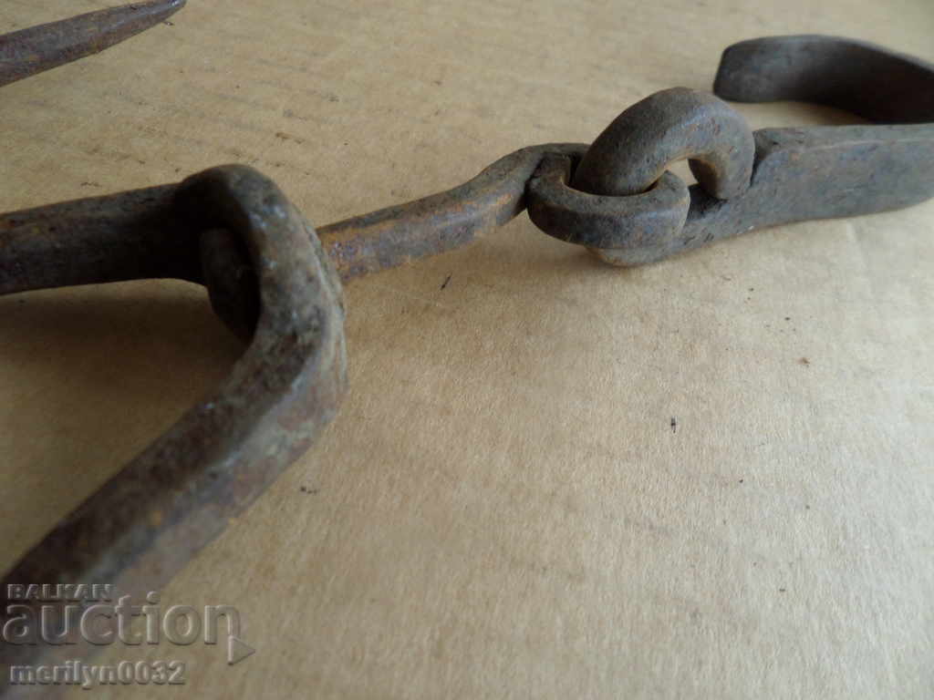 Old forged scraping hook, crochet, anchor forged iron - 7 Old forged scraping hook, crochet, anchor forged iron - 7