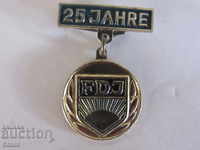 Badge: 25 Jahre FDJ / 25 years FDJ