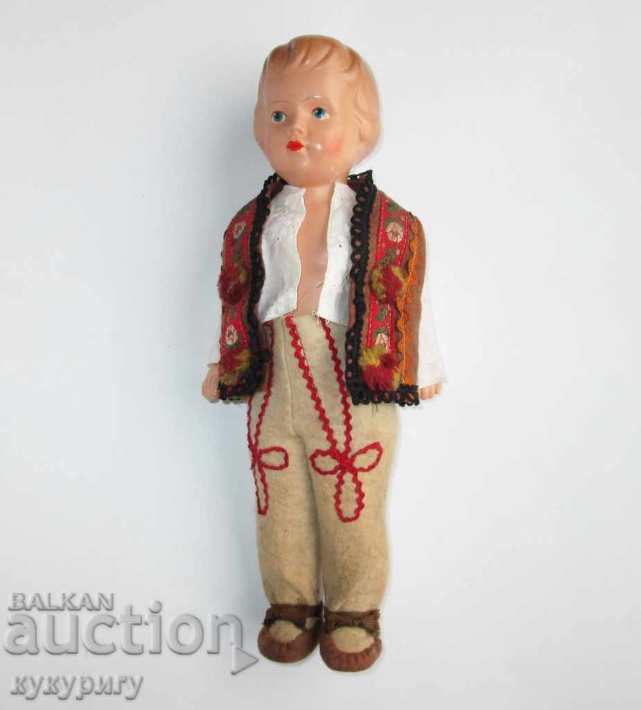 An old boy doll dressed in the costume of the Kingdom of Bulgaria