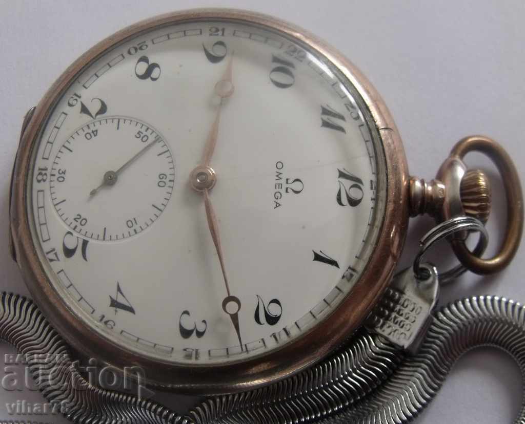 джобен сребърен часовник -OMEGA-ОМЕГА - 7