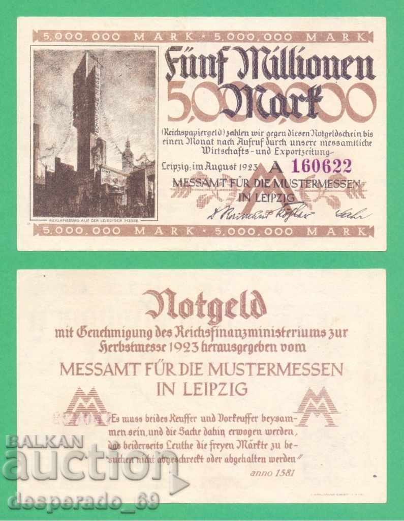 (¯` '• .¸GERMANIYA (Leipzig), 5 milioane de mărci 1923 aUNC¸. •' '°)