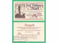 (¯`'•.¸ГЕРМАНИЯ (Leipzig) 5 милиона марки 1923 aUNC¸.•'´¯)